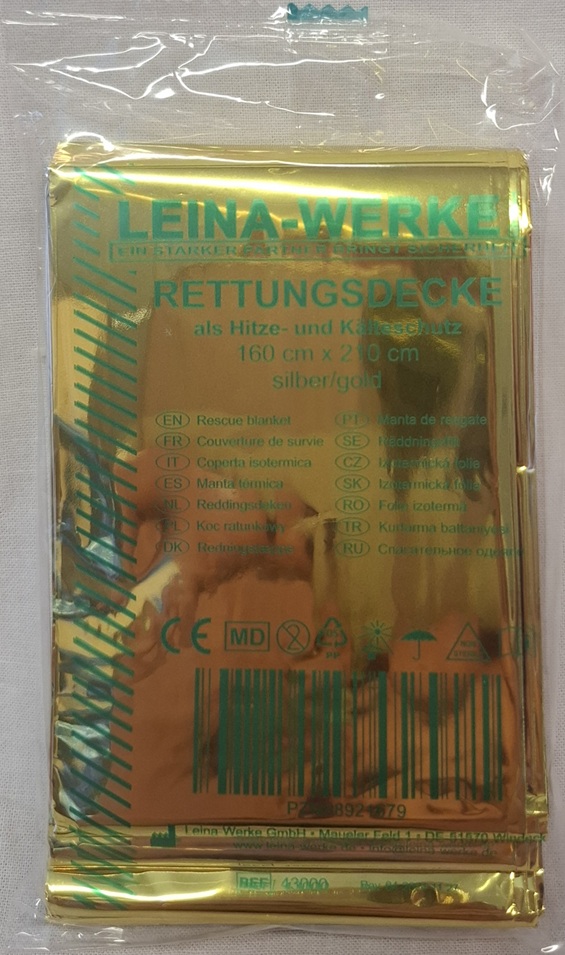 Rettungsdecke isolierend