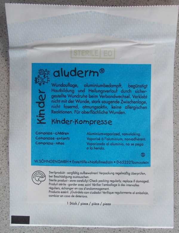 Kinder-Kompresse einzeln 4 x 6 cm, aluminiumbedampft