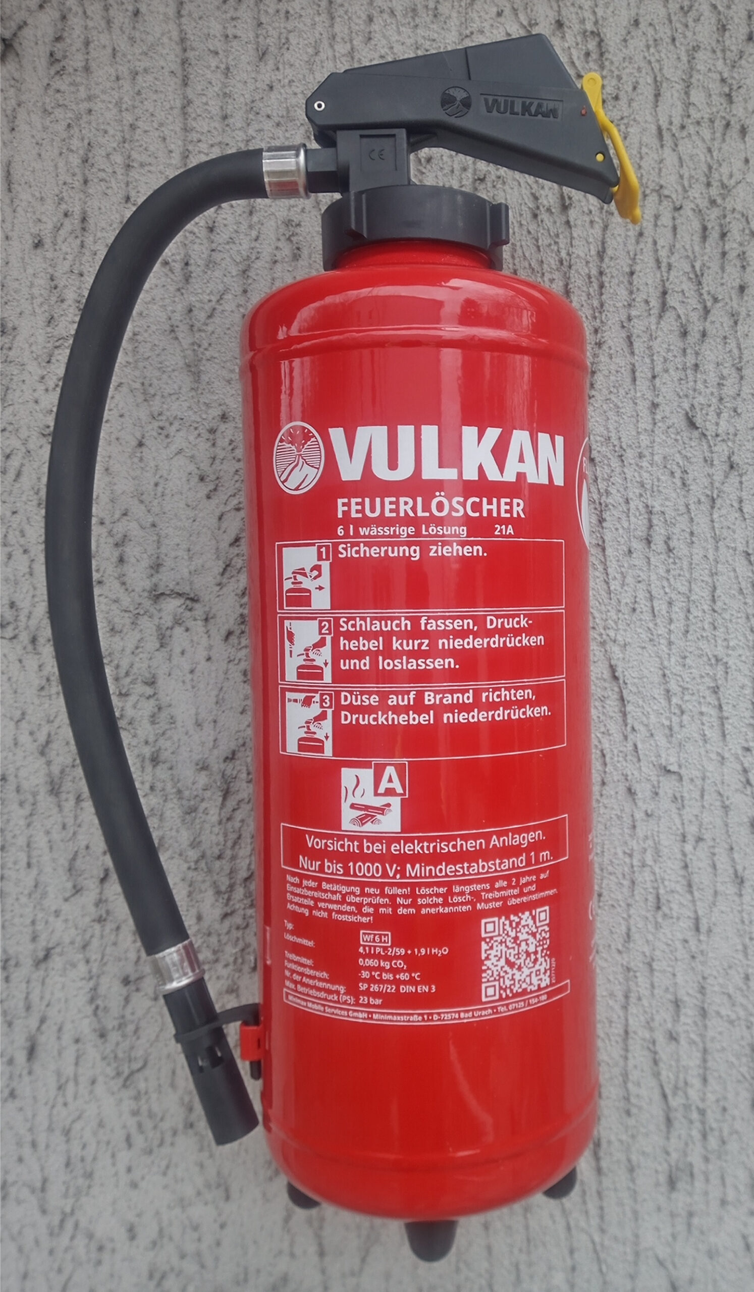 Frostsicherer Wasserfeuerlöscher 6 Liter