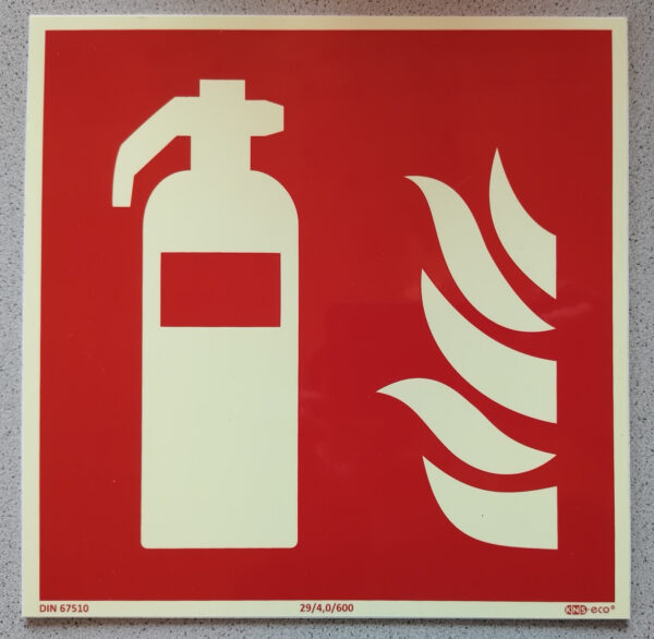 Hinweisschild Feuerlöscher, Kunststoff