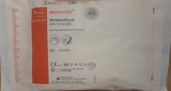 Verbandtuch aluminiumbedampft steril - Ablaufdatum 2046