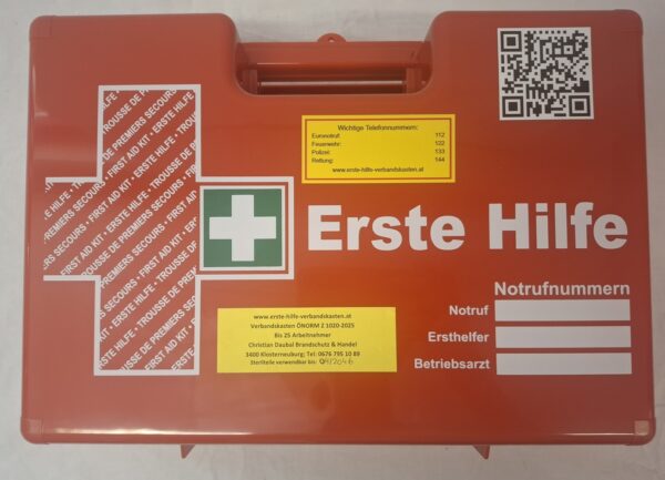 Erste Hilfe Koffer Größe 2 ÖNORM z 1020:2025 Gastro