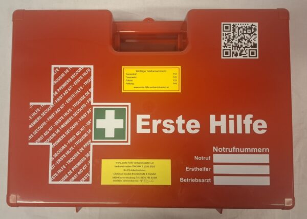 Erste Hilfe Koffer Größe 3 orange Önorm z1020:2025