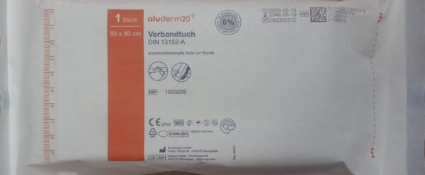 Verbandtuch aluminiumbedampft groß steril – Ablaufdatum 2046